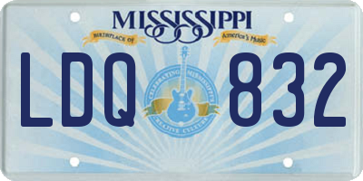MS license plate LDQ832