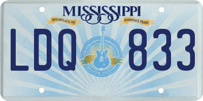 MS license plate LDQ833