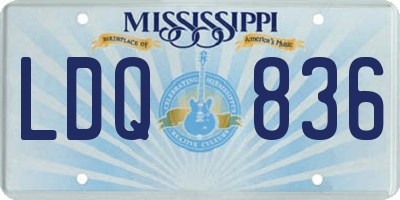 MS license plate LDQ836