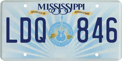 MS license plate LDQ846