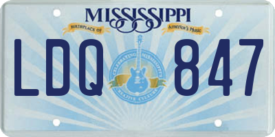 MS license plate LDQ847