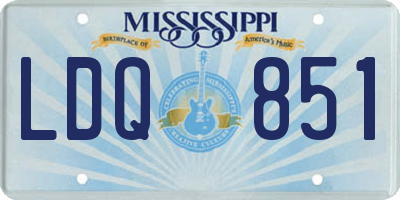 MS license plate LDQ851