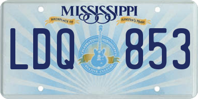 MS license plate LDQ853