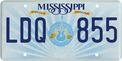 MS license plate LDQ855
