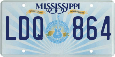 MS license plate LDQ864