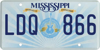 MS license plate LDQ866