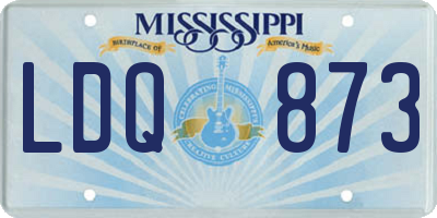 MS license plate LDQ873