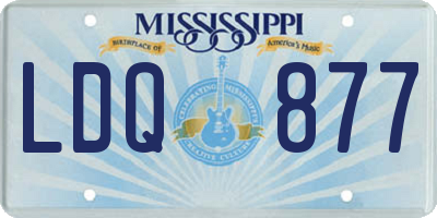 MS license plate LDQ877