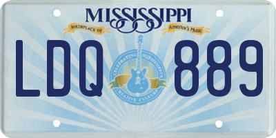 MS license plate LDQ889