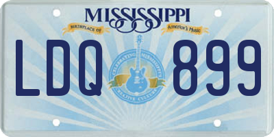 MS license plate LDQ899