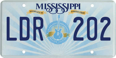 MS license plate LDR202