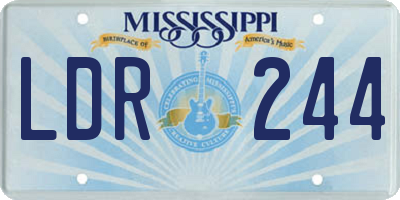 MS license plate LDR244
