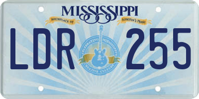 MS license plate LDR255