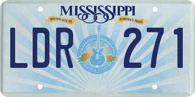 MS license plate LDR271