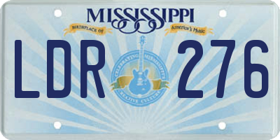 MS license plate LDR276