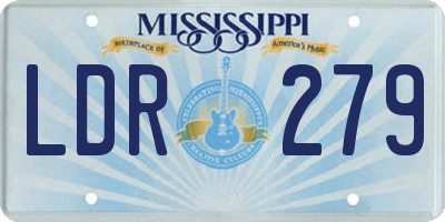 MS license plate LDR279