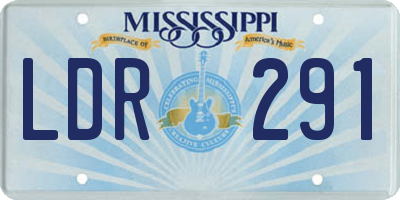 MS license plate LDR291
