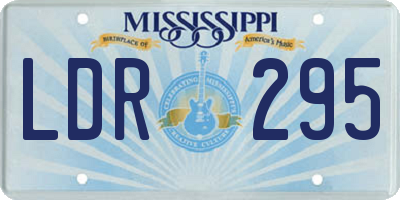 MS license plate LDR295