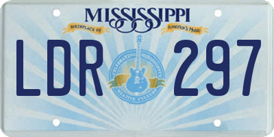 MS license plate LDR297