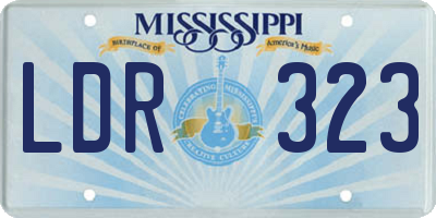 MS license plate LDR323