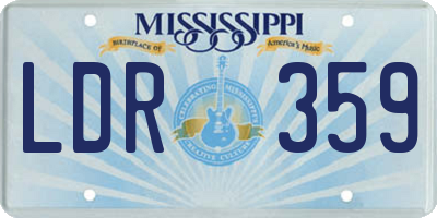 MS license plate LDR359