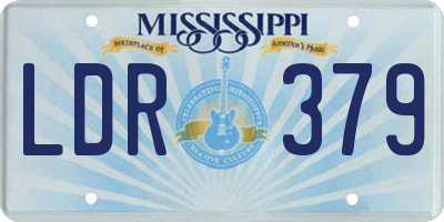 MS license plate LDR379