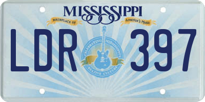 MS license plate LDR397
