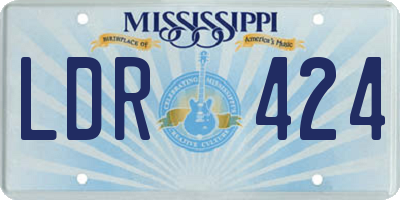 MS license plate LDR424