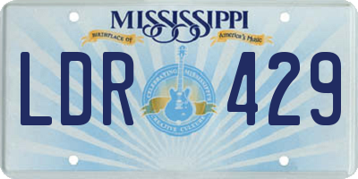 MS license plate LDR429