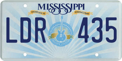 MS license plate LDR435