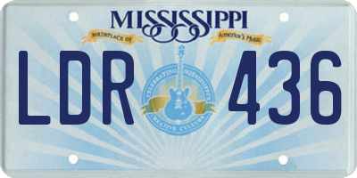 MS license plate LDR436