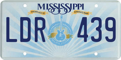 MS license plate LDR439