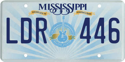 MS license plate LDR446
