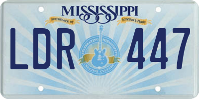 MS license plate LDR447
