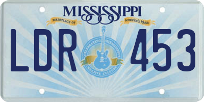 MS license plate LDR453