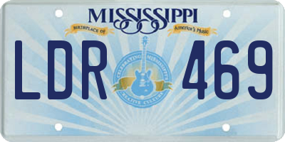 MS license plate LDR469