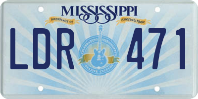 MS license plate LDR471