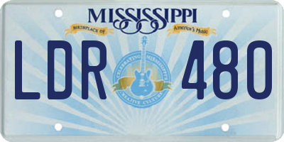 MS license plate LDR480