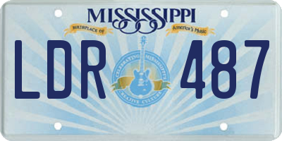 MS license plate LDR487