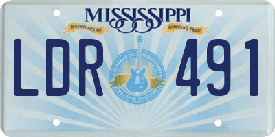MS license plate LDR491