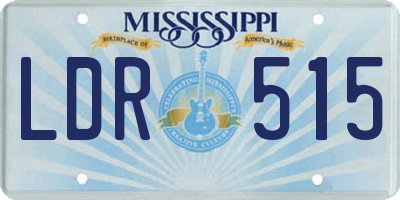 MS license plate LDR515
