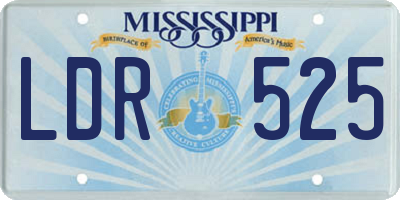 MS license plate LDR525