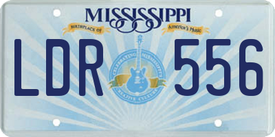 MS license plate LDR556