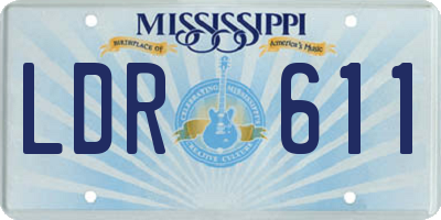 MS license plate LDR611