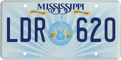 MS license plate LDR620