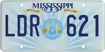 MS license plate LDR621