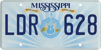 MS license plate LDR628