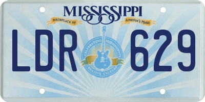 MS license plate LDR629