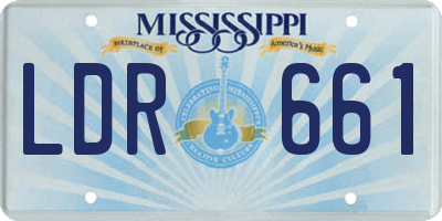 MS license plate LDR661