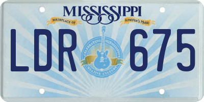 MS license plate LDR675